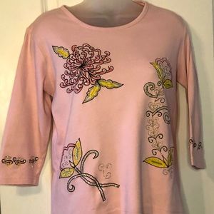 INDIGO MOON Soft Pink Flowers & Sparkles Size SM